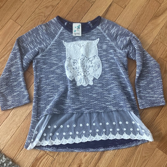 Lily Bleu Owl Shirt Size Large (14). - Picture 2 of 6